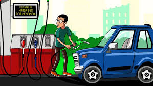 Ilustrasi Mobil sedang mengisi bahan bakar di pom bensin sebagai dampak kenaikan harga BBM terhadap biaya hidup masyarakat